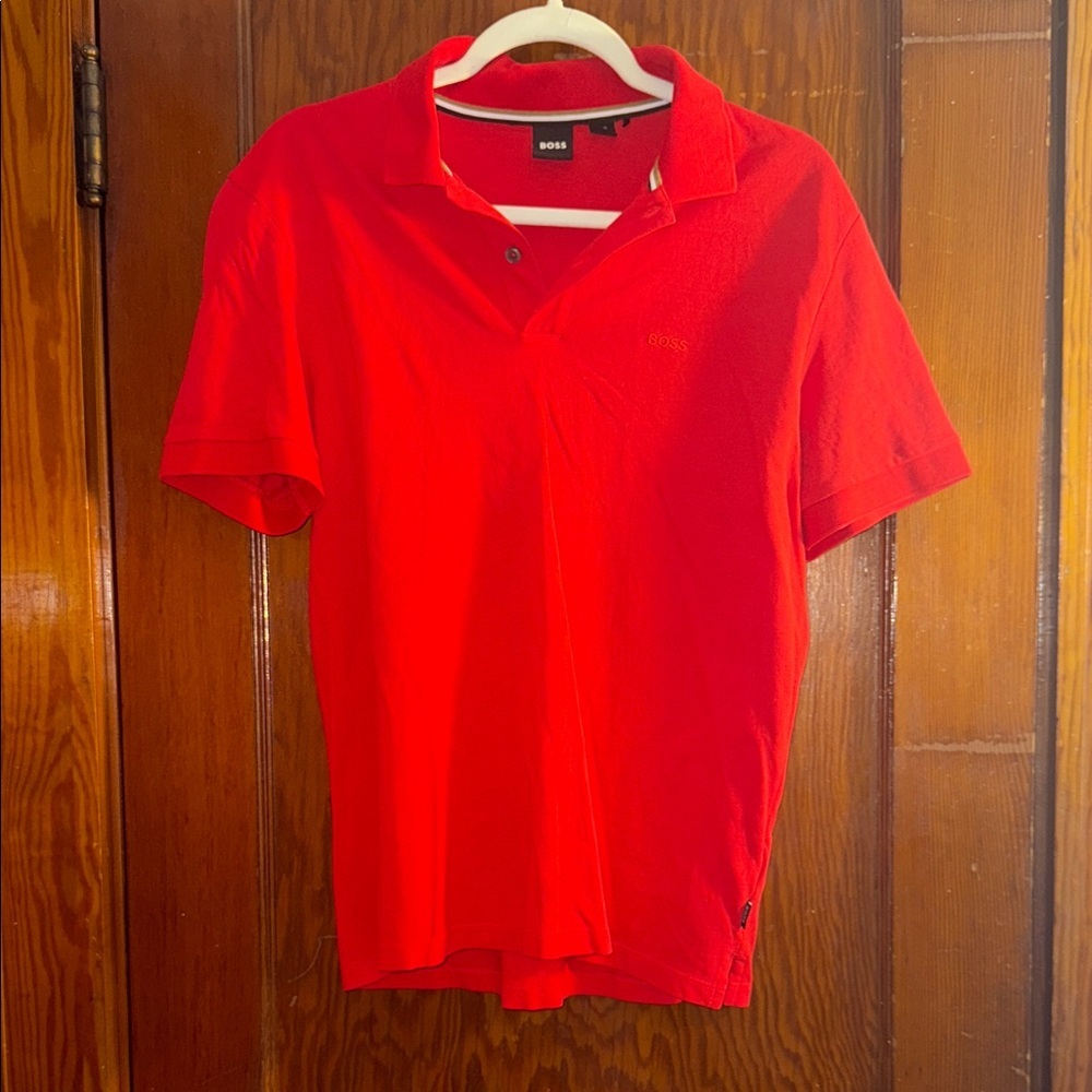 Boss Vibrant Red Polo Shirt